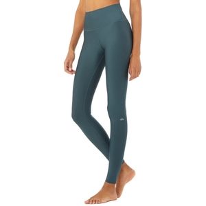 Alo Yoga Airlift Gray High Rise Shine 7/8 Tight Leggings